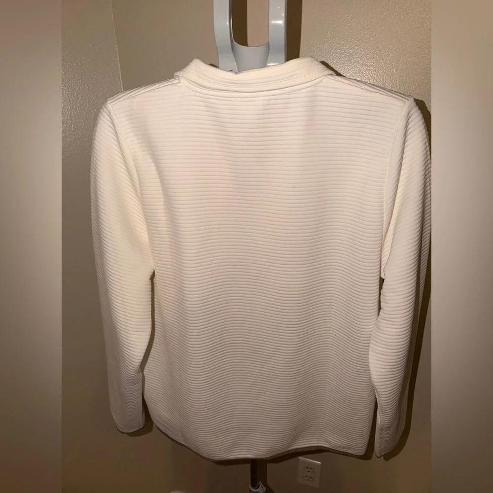 J.Crew Ribbed Snap Collar Pullover